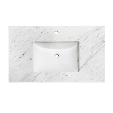 Carrara White Marble Countertops & Vanity Tops