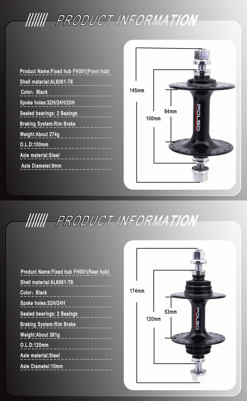 Track bike hub