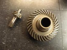 naval brass spiral helix gear and shaft for marine