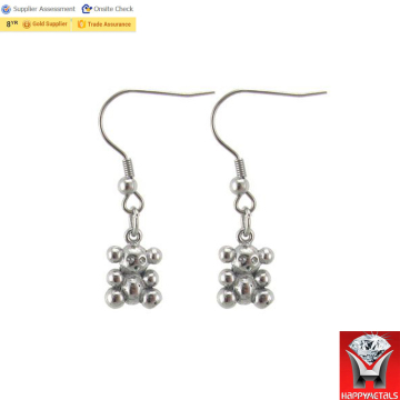 Stainless steel long chain jhumka earring