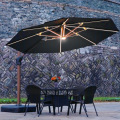 Terrasse kommerzielle LED Solarenergie Sonnenschirm Regenschirm