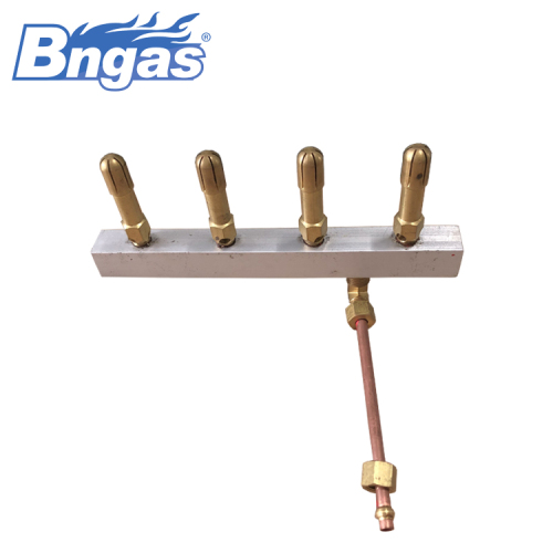Indoor Fireplace gas burners manifold assembly