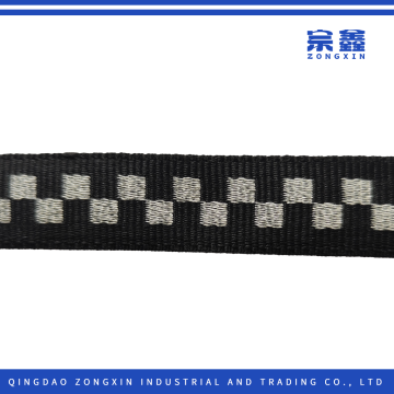 Black and White Checkered Inelastic Webbing