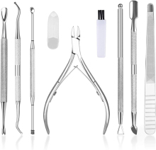 8PCS Premium Manicure & Pedicure Tool Set with Cuticle Nippers and File