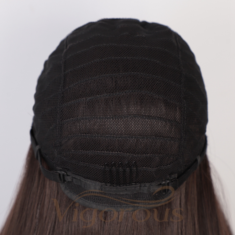 High Quality Brown Long With Bangs Ombre Heat Resistant Wholesale Cheap Cosplay For Black Women Wigs Synthetic Hair
