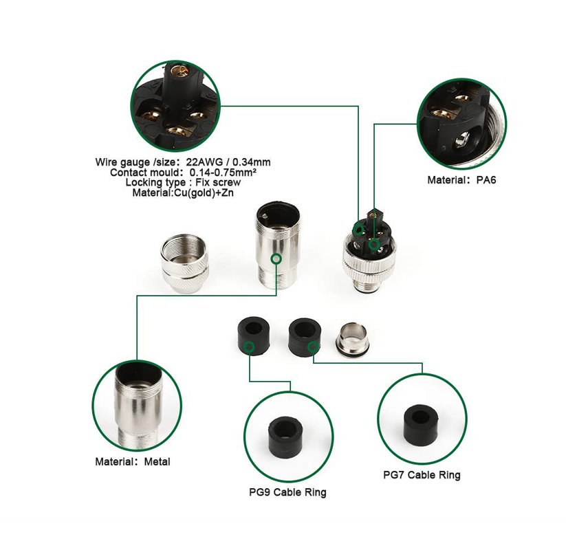 M12 shielded connector