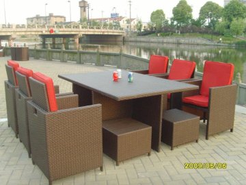 American style 7pcs outdoor chairs and tables/outdoor furniture