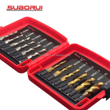 SUBORUI HSS M3-M8 Stubby Spiral Screw Tap Drill Bit Set for Machinery