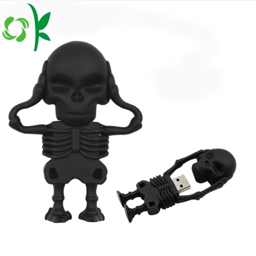 Mát Skeleton Hiệp sĩ Silicone mềm USB Stick Cover