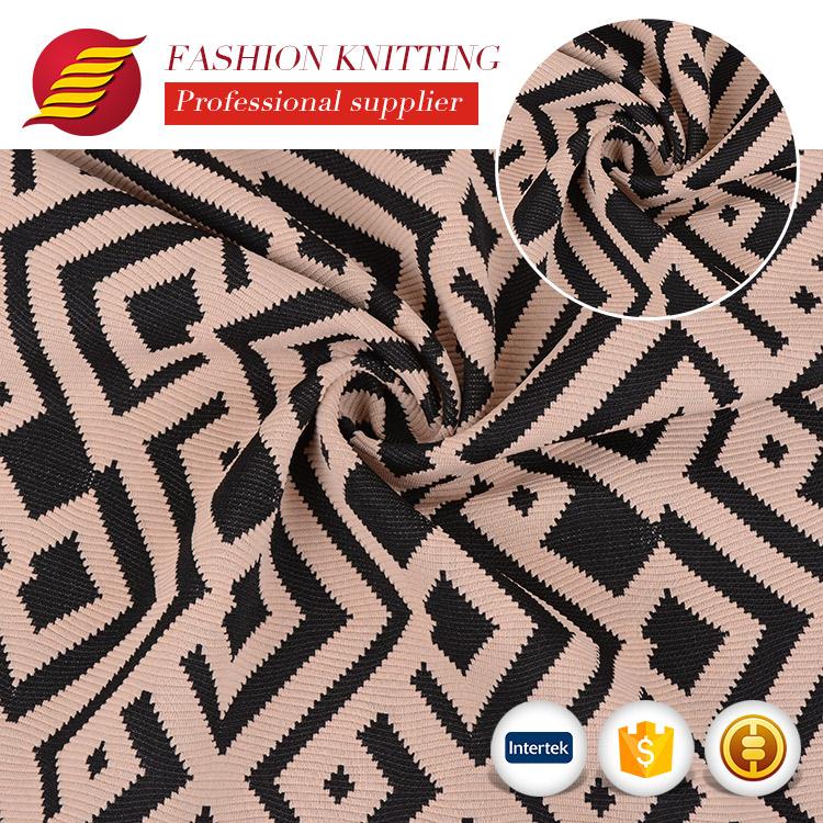 fabrics textiles plain wholesale clothing jacquard fabric in polyester with spandex