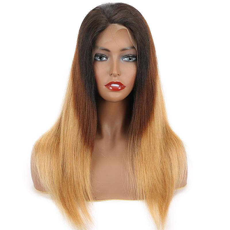 ombre straight lace front raw indian wigs vendors , lace wig glue private label accept,vigin Indian 13*4 lace forntal wig