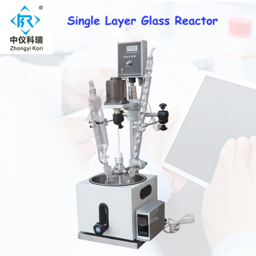 PTFE sealing glass reactor single layer glass reactor