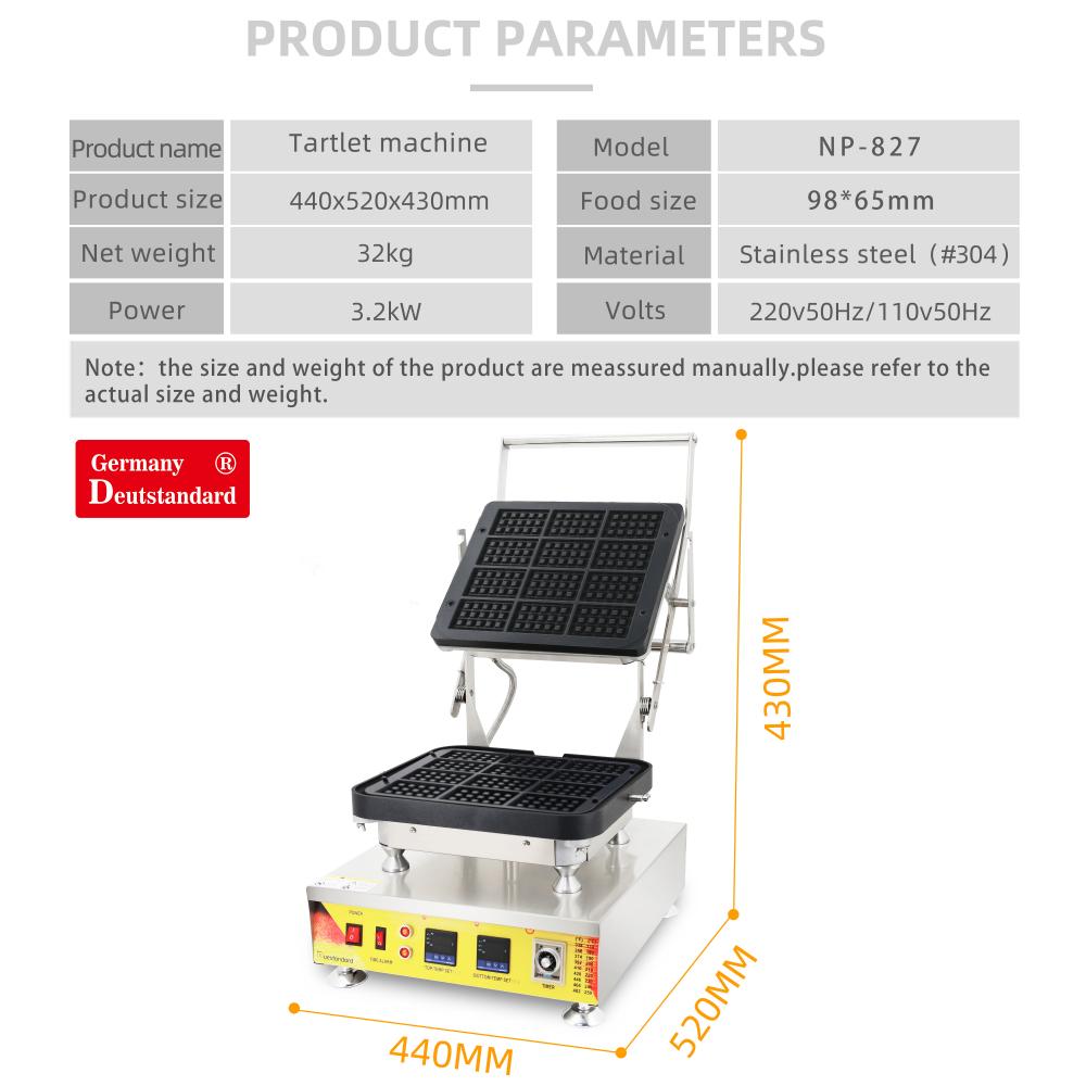 Máy làm bánh tart 220V 110Vwaffle