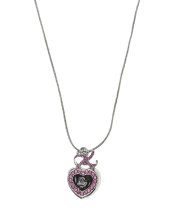 Silver heart pendant necklace charm 1113-BB