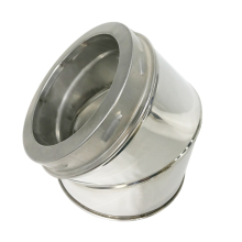 CE aprove UK hot sale  stainless steel double wall chimney pipe for wood stove flue pipe chimney elbow