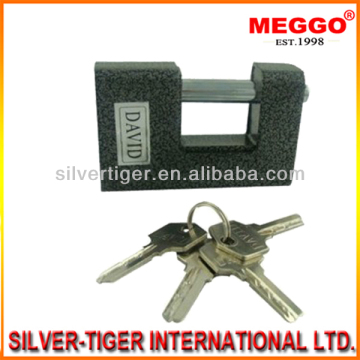 Top security rectangle type iron padlock