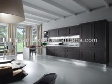 Black MDF Kitchen Cabinets,Trendy Kitchen Furniture Design