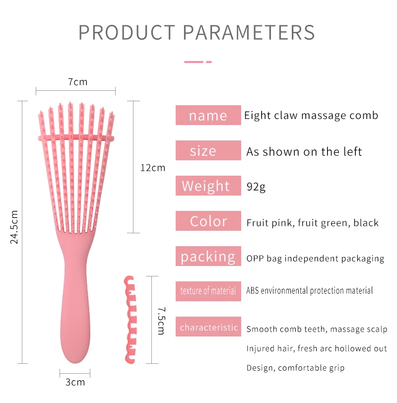 Hair Brush Scalp Massage Comb Detangle Hairbrush Wet Curly Health Care Comb for Salon Hairdressing Styling Tool