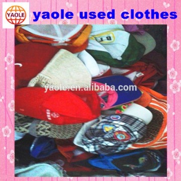 cheap used clothes caps and hat container of used clothes