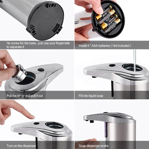 Automatic Soap Dispenser Touchless Sensor Stainless Steel Liquid Soap Dispenser