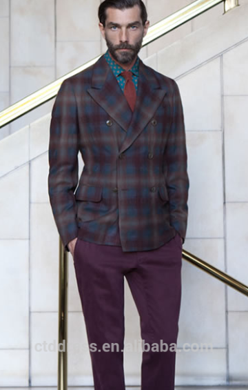 elegant check,handsome tailored tweed jacket