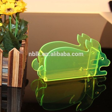 Creative Acrylic Name Card Holder , Acrylic Bussiness Card Holder,Rabbit Shape Name Card Holder