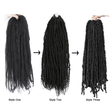 Wholesale Pre-twisted Passion Twist Dreadlocks Natural Synthetic Hair Extensions Afro Water Wave Crochet Braiding Hair For Women