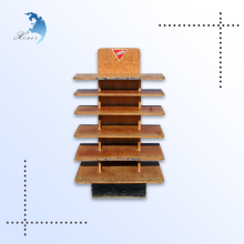 factory price double side hot stamping birch eyeglasses display shelf