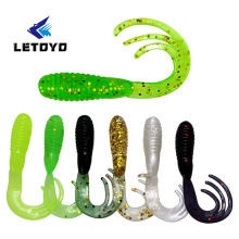 LETOYO Artificial Soft Plastic Baits - 6 Colors, Multiple Sizes