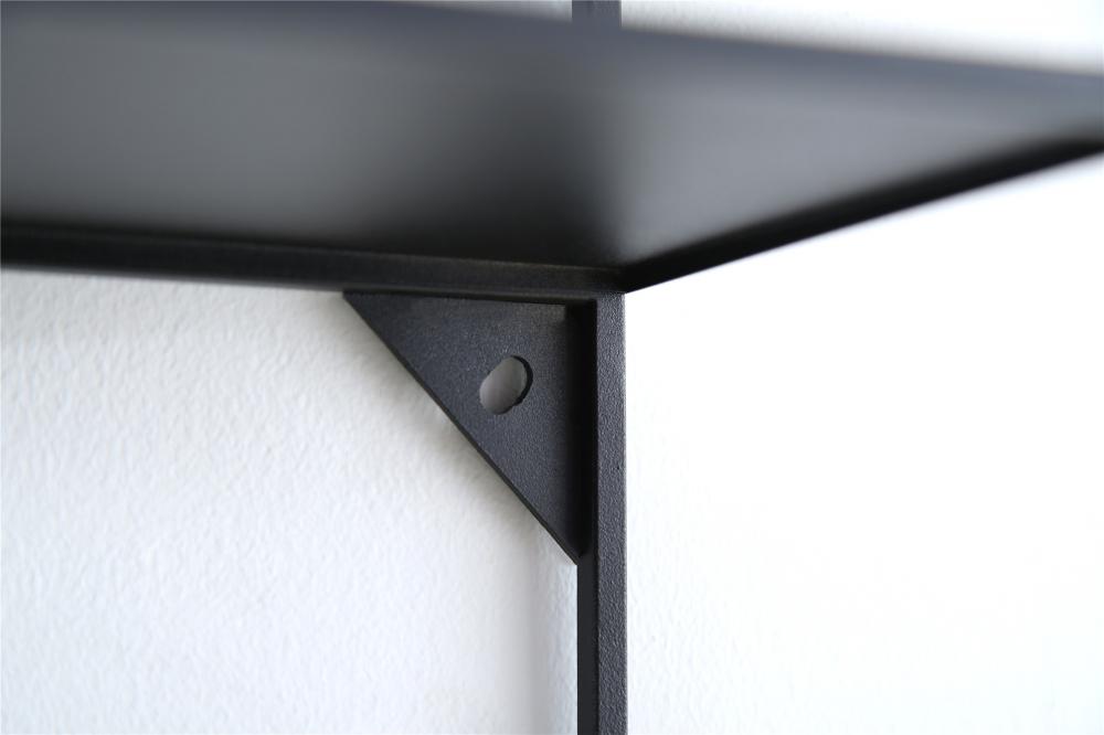 Metal wall-mounted shelf for interior decoration