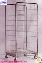 zinc galvanised 2-sides logistic table trolley