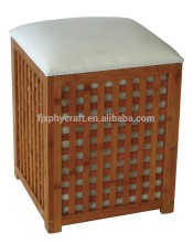 Hot Selling Wooden Laundry Hamper with Cotton Liner
