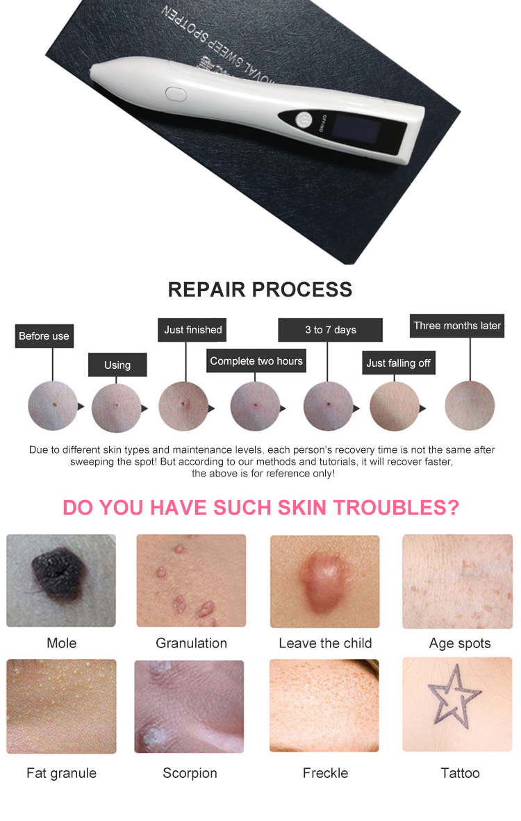 Laser Freckle Removal Machine Skin Tag Removal Pen Mole Dark Spot Face Wart Tag Remover plasma pen