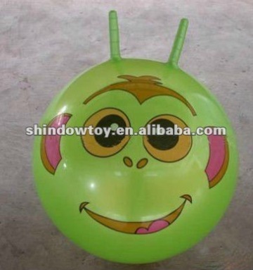 jumping ball, hopper ball, square-handle ball