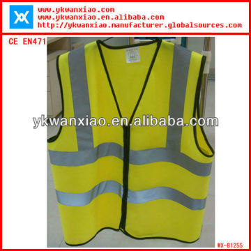 zipper safety reflective vest with 120gsm fabric ,zipper reflective vest with class2 tape ,zipper safety reflective vest