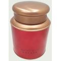 Red Coffee Tin Can with Double Lid