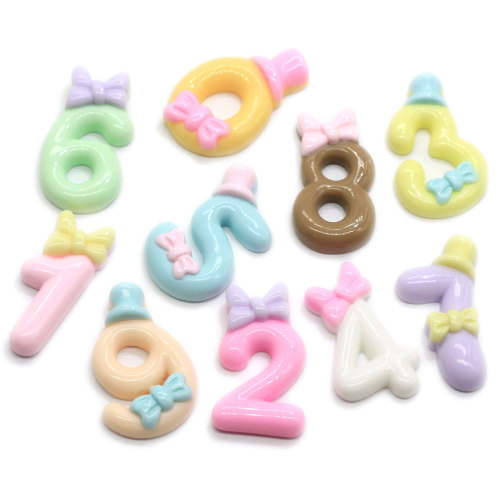 Mixed Numbers 0 1 2 3 4 5 6 7 8 9 Resin Cabochon Beads Digit Flatback DIY Deco Birthday Age Candle Party Home Wall Jewelry Craft