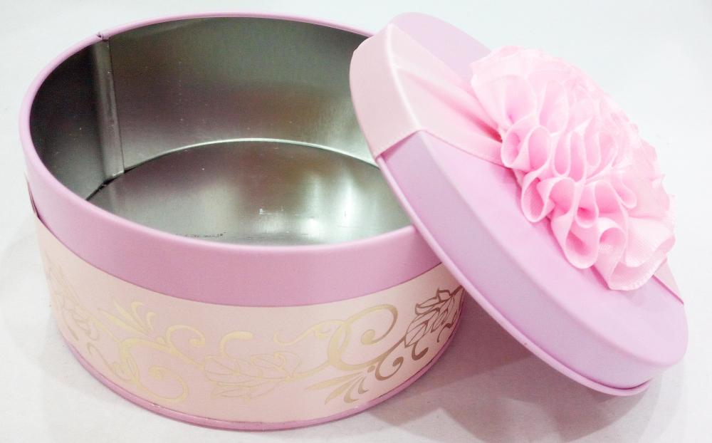 Pink Colour Wedding Candy Tin