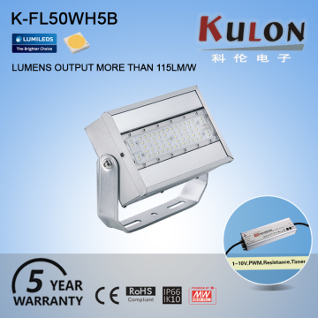 Pure white slim modules outdoor ip66 50w led flood lights