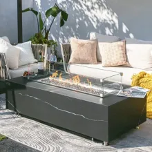 Rectangular Wood Fire Pit Outdoor Heating Firepit Large Heaters Corten Steel Firepit