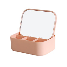 Integrated Mirror Cosmetics Storage Box for Skincare Products and Lipsticks