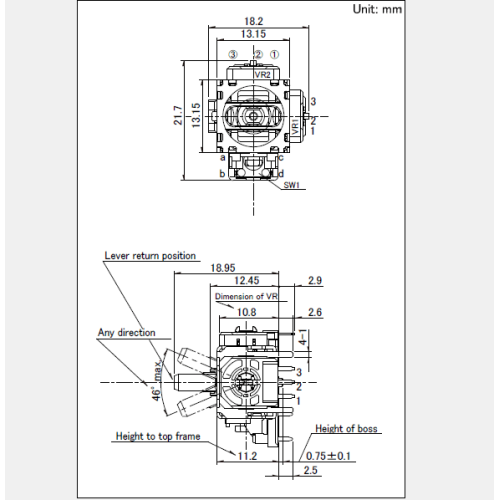 Joystick-Controller der RKJXV-Serie