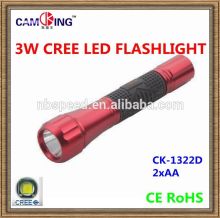 Cree LED Flashlight torch,aluminum torch flashlight,high power led torch,dry battery powered torch