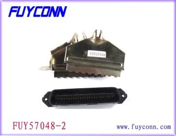 180 Degree Centronics Connectors Male Plug Type 50 Pin Header With 180 Degree Metal Cover