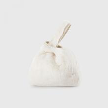 Soft White Faux Fur Clutch Bags for Women