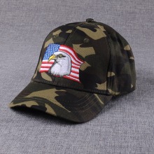 Camo embroidery american flag baseball cap military hat
