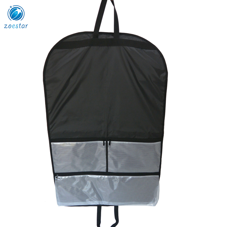 Transparent PVC Polyester Garment Suit Cover Bag Clothes Storage Holder Carrier