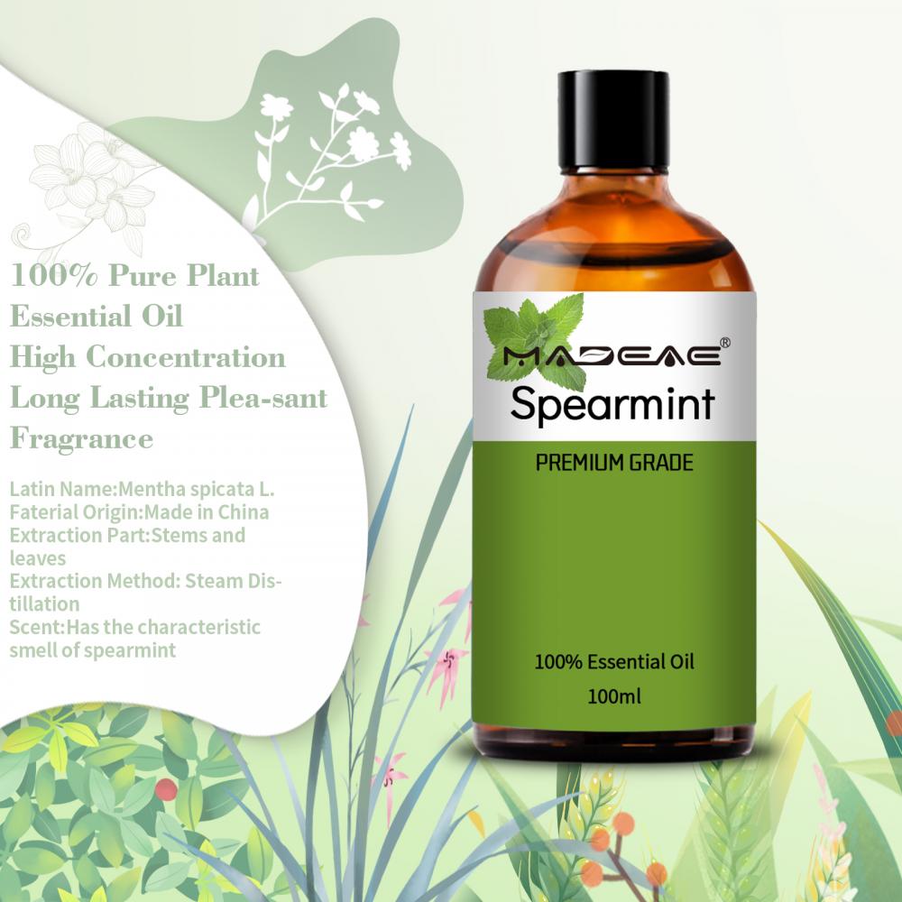 100% Pure Spearmint Oil For Cosmetic Fragrance Skin Care