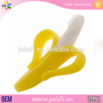 Infant Silicone Baby Teether Banana Bendable Training Toothbrush