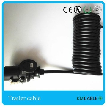 7 way 24 V coiled cable for truck parts use